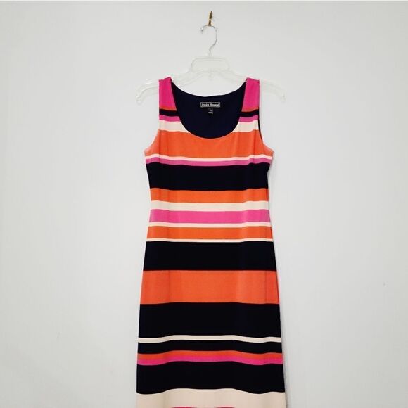 3/$30 JESSICA HOWARD Maxi Stripped Dress Side Slit - Picture 5 of 10